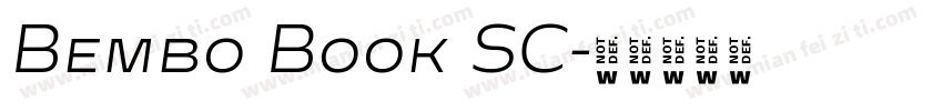 Bembo Book SC字体转换